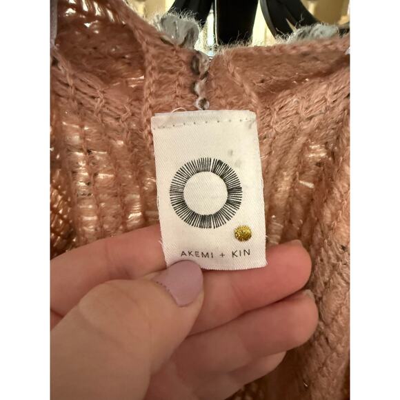 Women’s Anthropologie Akemi + Kin Alva Chevron Metallic Kimono One Size - Picture 4 of 5